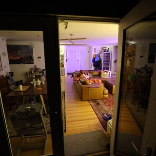 Urban Apartment Interior View Through Multiple Doorways