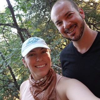 Happy Couple's Forest Selfie Adventure