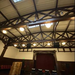 Wooden Beams and Natural Light in San Francisco Auditorium