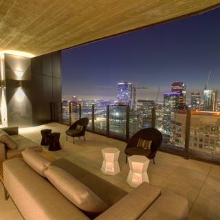 Sky-high Living Room in the City