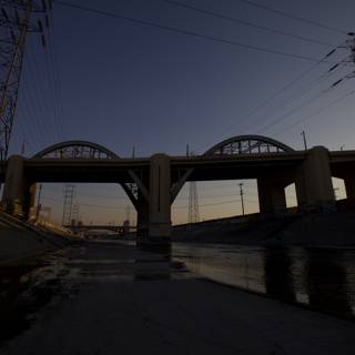 Sunset over the LA River