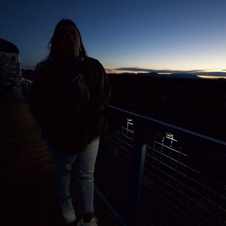 Twilight Moment at Scenic Overlook During Golden Hour