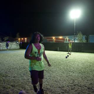 Nighttime Soccer Game