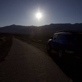 Blue SUV Adventure in Death Valley