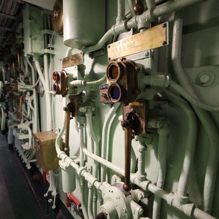 Vintage Naval Engine Room Auxiliary Steam System