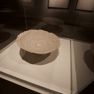 Circular Text Spiral Art Installation in Museum Display