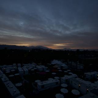 Sunset over Oasis Resort Campgrounds