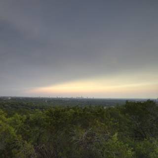 Sunset over the Austin skyline