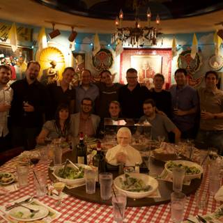 Group Photo at Restaurant with John Paul II and Leopold Stokowski