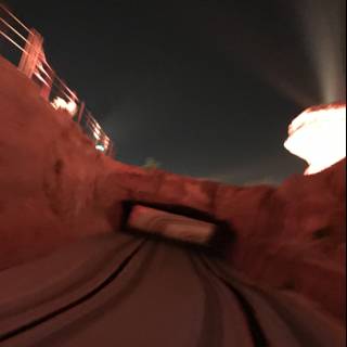 Night Train through the Tunnel