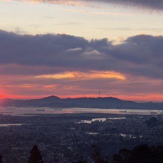 Sunset Over San Francisco Bay from Oakland Hills