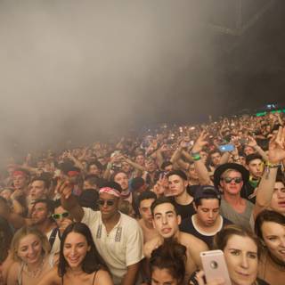 Smoke and Sound: A Concert Crowd Captured