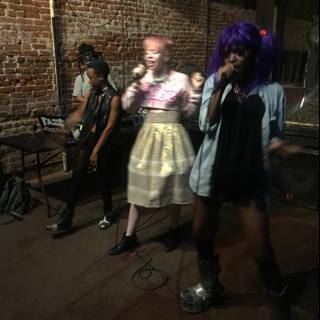 Purple-Haired Singers Perform in Los Angeles