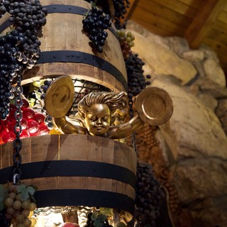 Baroque Angel Chandelier in Historic Wine Cellar