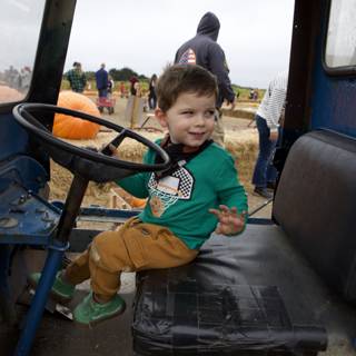 Young Explorer in the Pumpkin Patch