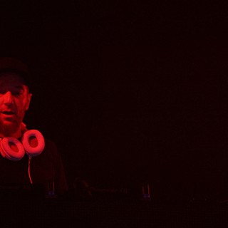 DJ Bathed in Red Light at Wobbleland 2026