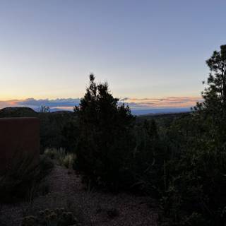Serene Sunset View from Tesuque's Back Porch