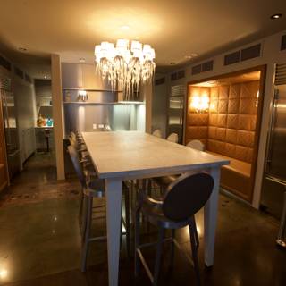 Elegant Dining Room with Chandelier