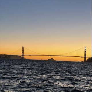 Golden Sunset over the Majestic Golden Gate Bridge