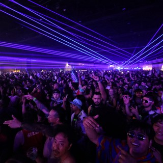 Purple Laser Light Show at Wobbleland 2026 Festival