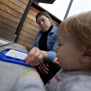 Outdoor Learning Activity with Child and Adult