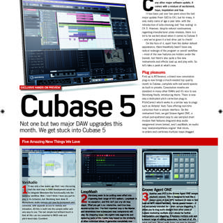 Cubase 5 Review in Music Technology Magazine