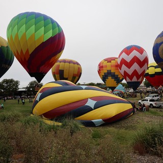 Colorful Hot Air Balloons Launch at Sonoma Classic