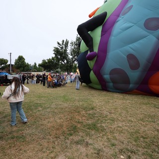 Giant Novelty Hot Air Balloon Inflation at Festival