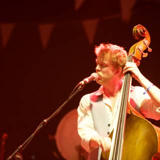 Ted Dwane Playing the Double Bass on Stage
