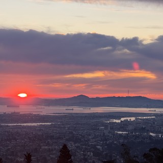 Sunset Over San Francisco Bay from East Bay Hills
