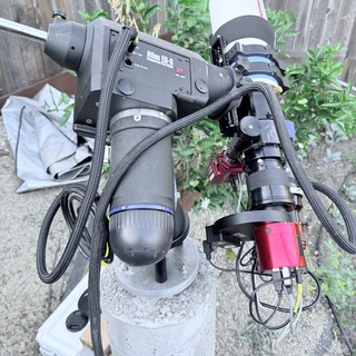 Astrophotography Telescope Setup in Backyard Observatory