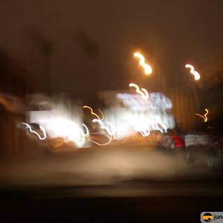 Blurred Glow of Urban Nightlife