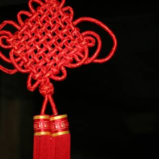 Red Chinese Knot and Golden Tassel