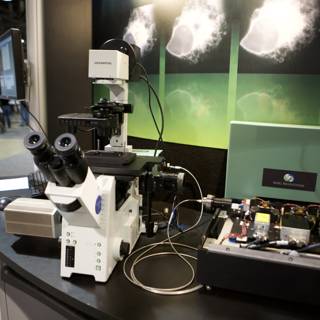 Microscope Display at Trade Show