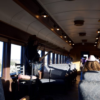 Live Music Performance on Scenic Train Journey