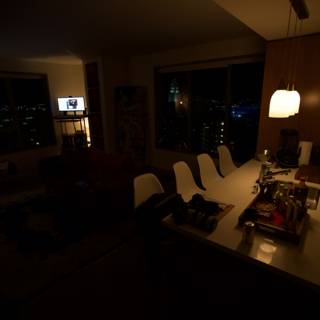 Dark and Sleek Living Room