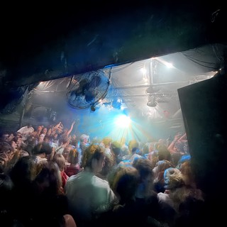underground nightclub/warehouse party venue