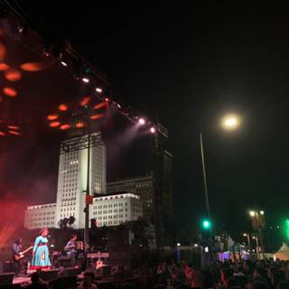 Electric Night: Rock Concert under the Urban Skyline