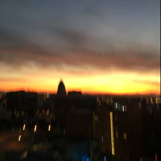 Blurred Beauty of a City at Sunset
