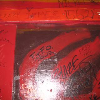 Red and Black Graffiti Wall
