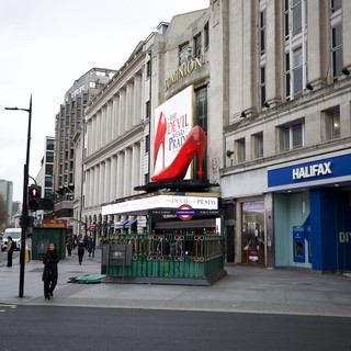 Devil Wears Prada Billboard at Tottenham Court Road Station