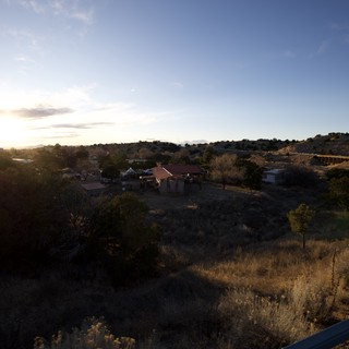 Sunset Over Historic Desert Settlement