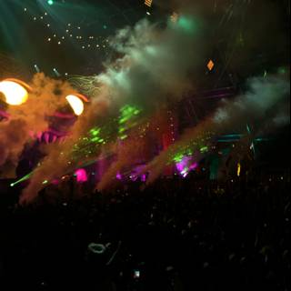 Smoke and Lights at Rock Concert