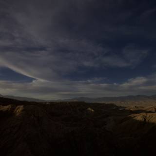 Desert Sunset over Mountain Plateau