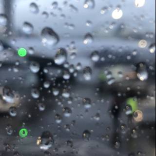 Window View: Raindrops on an Airplane