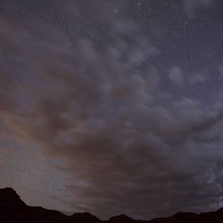 Starry Night Sky Over Desert