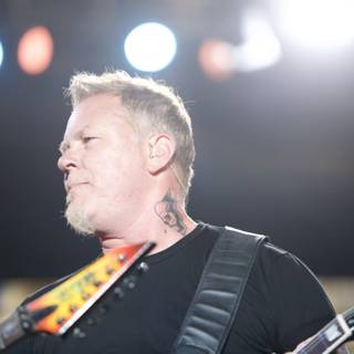 James Hetfield Rocks the Big Four Festival with his Guitar and Tattooed Arm