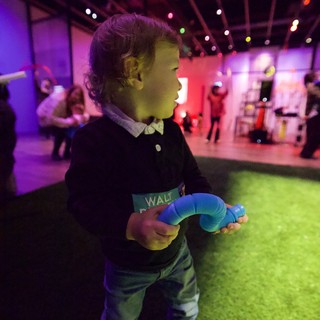 Toddler at Baby Rave Interactive Art Museum Experience