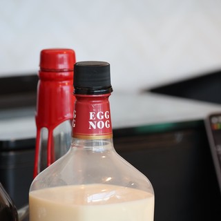 Holiday Eggnog Bottle with Kitchen Liqueurs