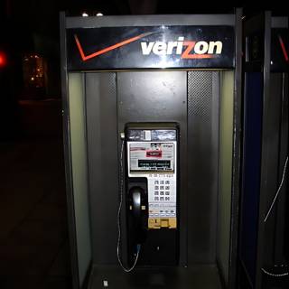 Vintage Pay Phone at Night